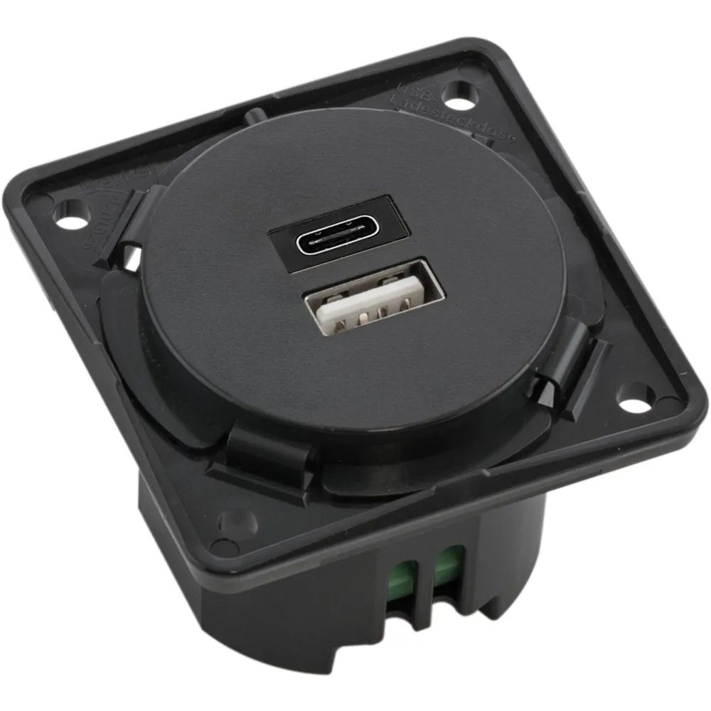 BERKER Integro USB Ladesteckdose USB-A, USB-C anthrazit matt