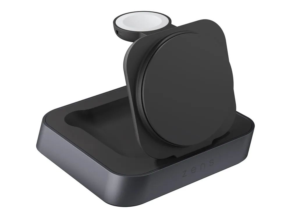 Zens Nightstand Charger Pro 2 - Kabelloses Ladegerät + AC-Netzteil - 20 Watt - Apple Fast Charge (wireless charging (15W)