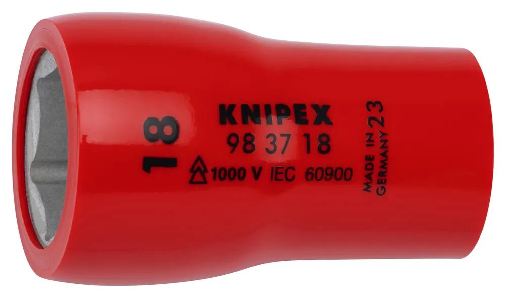 KNIPEX Steckschlüsseleinsatz für Sechskantschrauben mit Innenvierkant 3/8" 49 mm