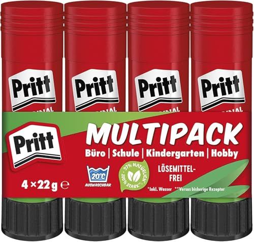 Henkel Pritt Klebestift, transparent, Banderole, 4x22g