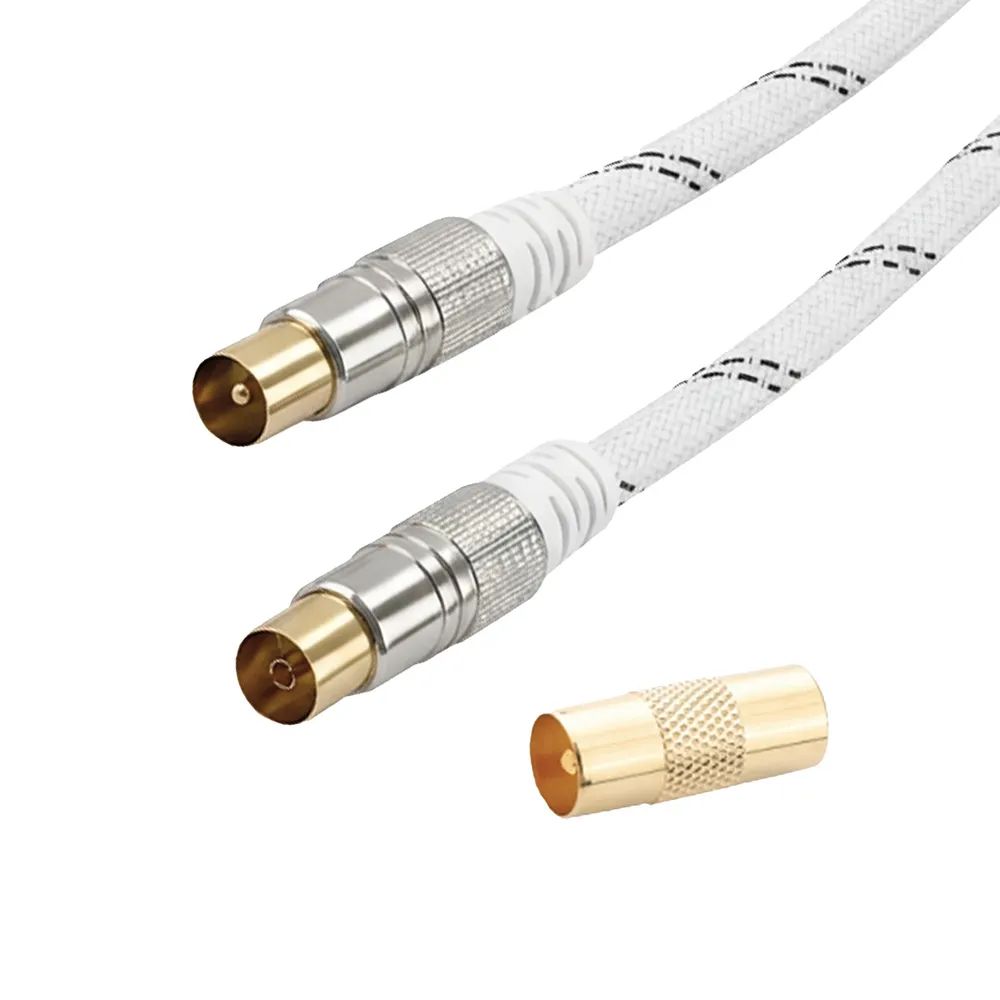 VIVANCO TV / Radio Antennenkabel 120dB, 3m, Ferritkern