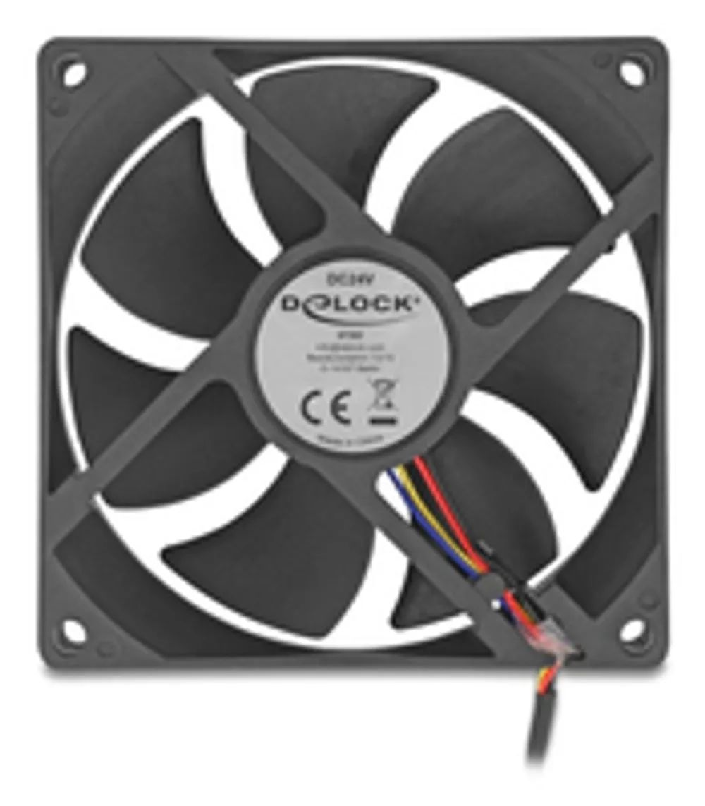 Delock Gehäuselüfter - axial - 92 mm - Schwarz