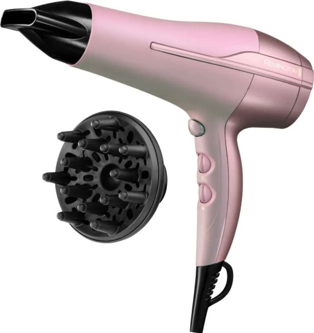 REMINGTON Haarfön 2200W 3Temp/2Gebl. Ionen Diffusor rosa