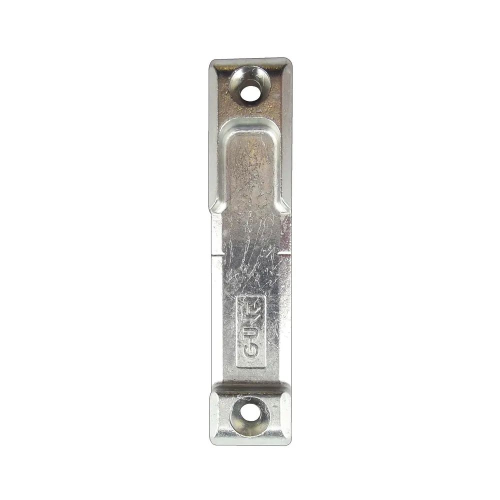 GU Schließplatte, Eurofalz 18x8 mm, für Rollzapfen, Falzluft 11 mm, Stulp 16 mm