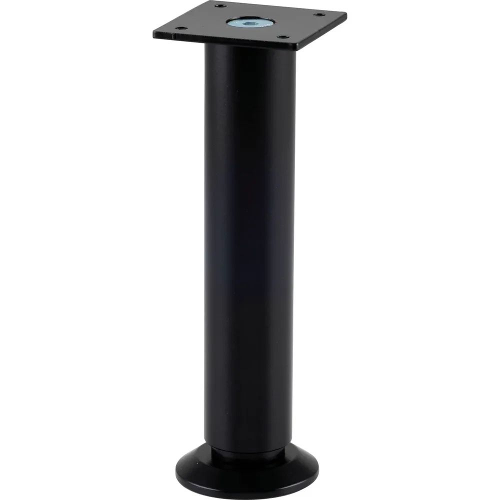 S.c. Simausrom Comservimpex Srl SRL. Dekorfuß Fuß ø 30 mm, Länge 160 mm, +10mm, Fußteller, Aluminium schwarz matt