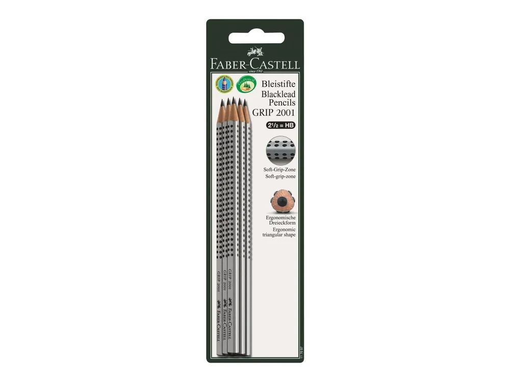 FABER-CASTELL GRIP 2001 - Bleistift - HB (Packung mit 6)