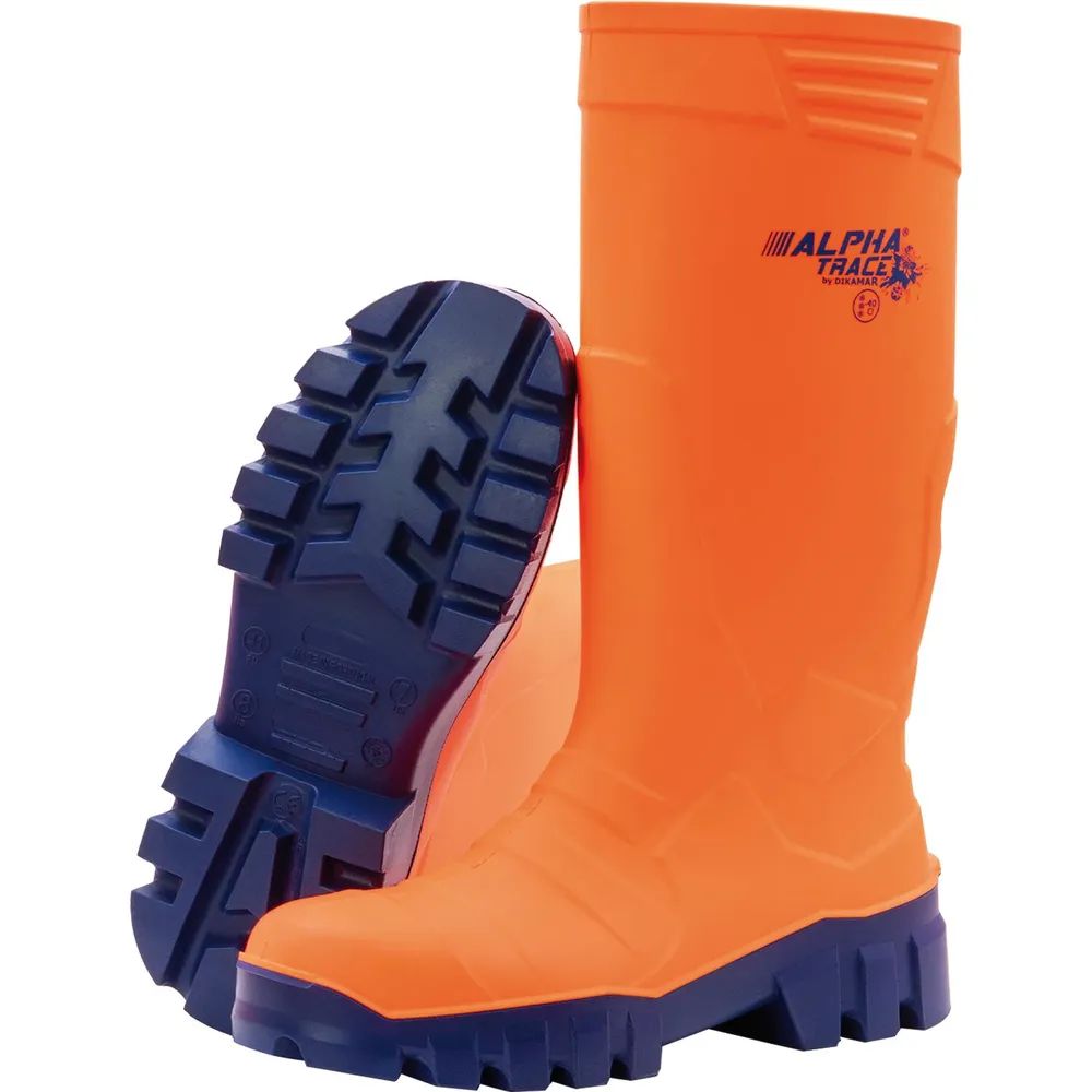 B+H Safety GmbH  Gummistiefel PU Alpha Trace S5 orange 40