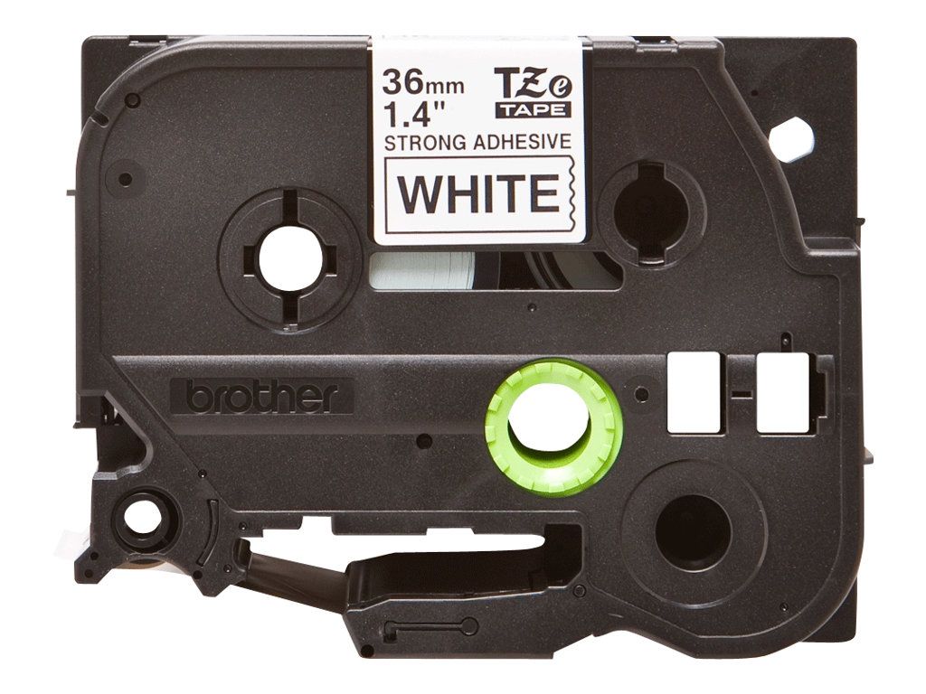 Brother TZe-S261 - Extra starker Klebstoff - Schwarz auf Weiß - Rolle (3,6 cm x 8 m)