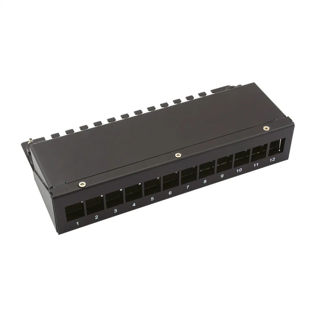 VALUE Keystone-Modulträger, 12-Port, schwarz