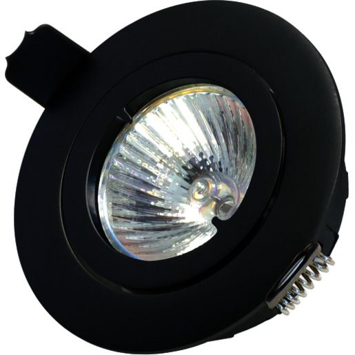 Planlicht NV-EINBAUSPOT 1XGU5,3 MAX.50W / PLANLI RUND SCHWARZ 740015SW-V1