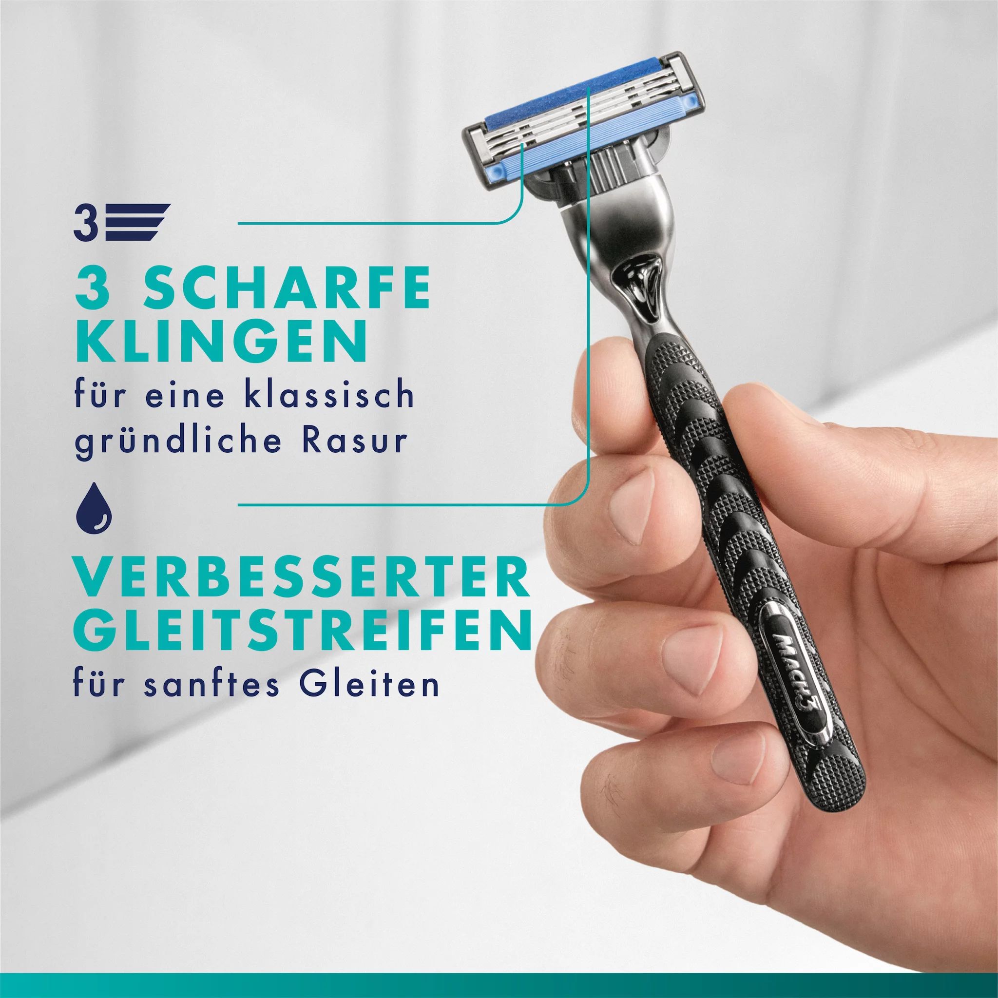 Gillette Mach3 Systemklingen 15er + Klingenhülle