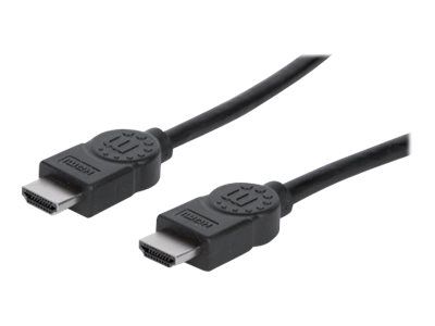 Manhattan HDMI Cable, 4K@30Hz (High Speed), 5m, Male to Male, Black, Ultra HD 4k x 2k, Fully Shielded, Gold Plated Contacts, Lifetime Warranty, Polybag