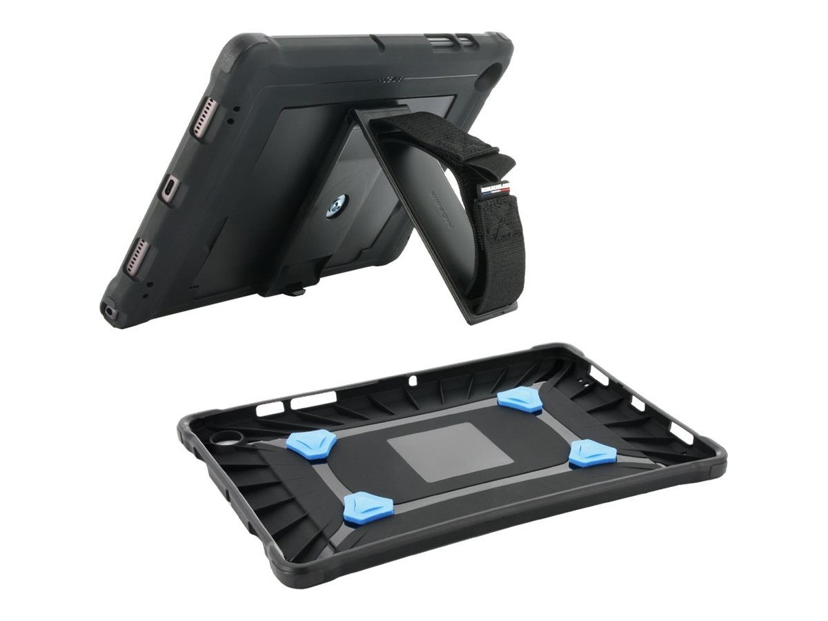 Mobilis PROTECH - Hintere Abdeckung für Tablet - mit Ständer & Handschlaufe, verstärkt - Schwarz - für Apple 10.9-inch iPad (10. Generation)