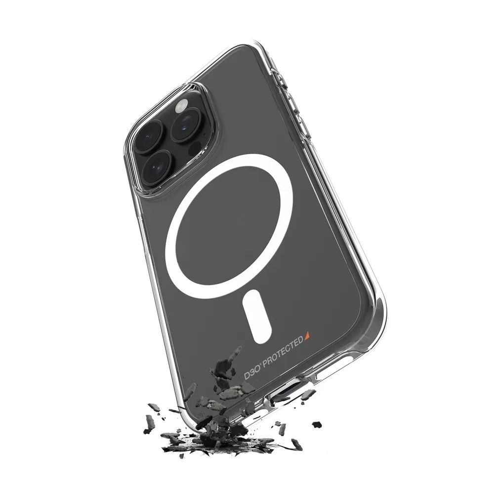 PURO IMPACT CLEAR D3O MagSafe kompatibles Cover für iPhone 15 PRO, transparent