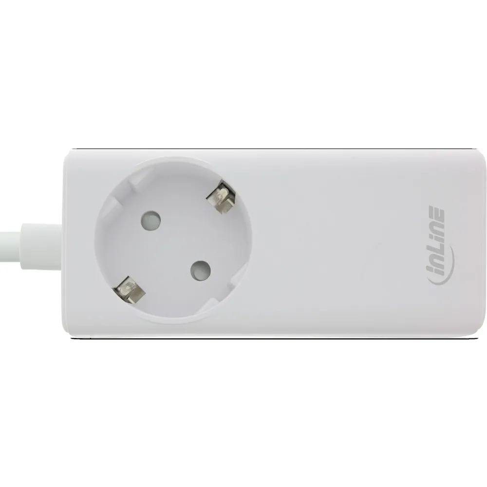InLine USB Netzteil - GaN Ladegerät - 2x USB-C - 1x USB-A - mit Schutzkontaktbuchse