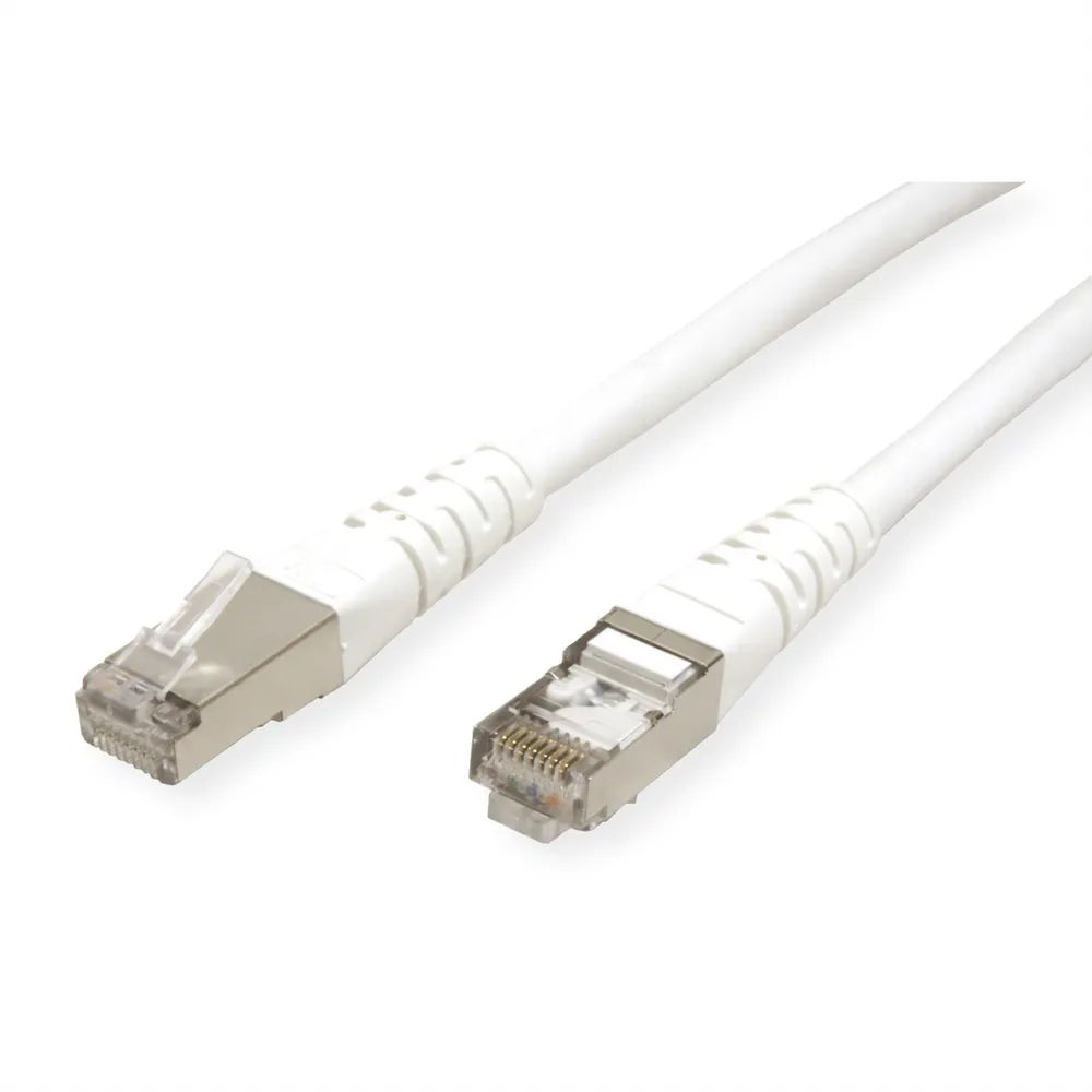 ROLINE Patchkabel Cat.6 (Class E) S/FTP (PiMF), weiß, 0,3 m