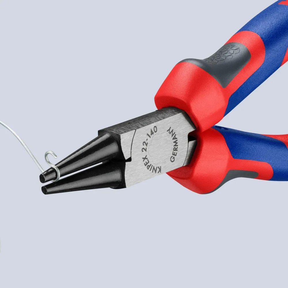 KNIPEX Rundzange mit Comfort-Griffen schwarz atramentiert 140 mm