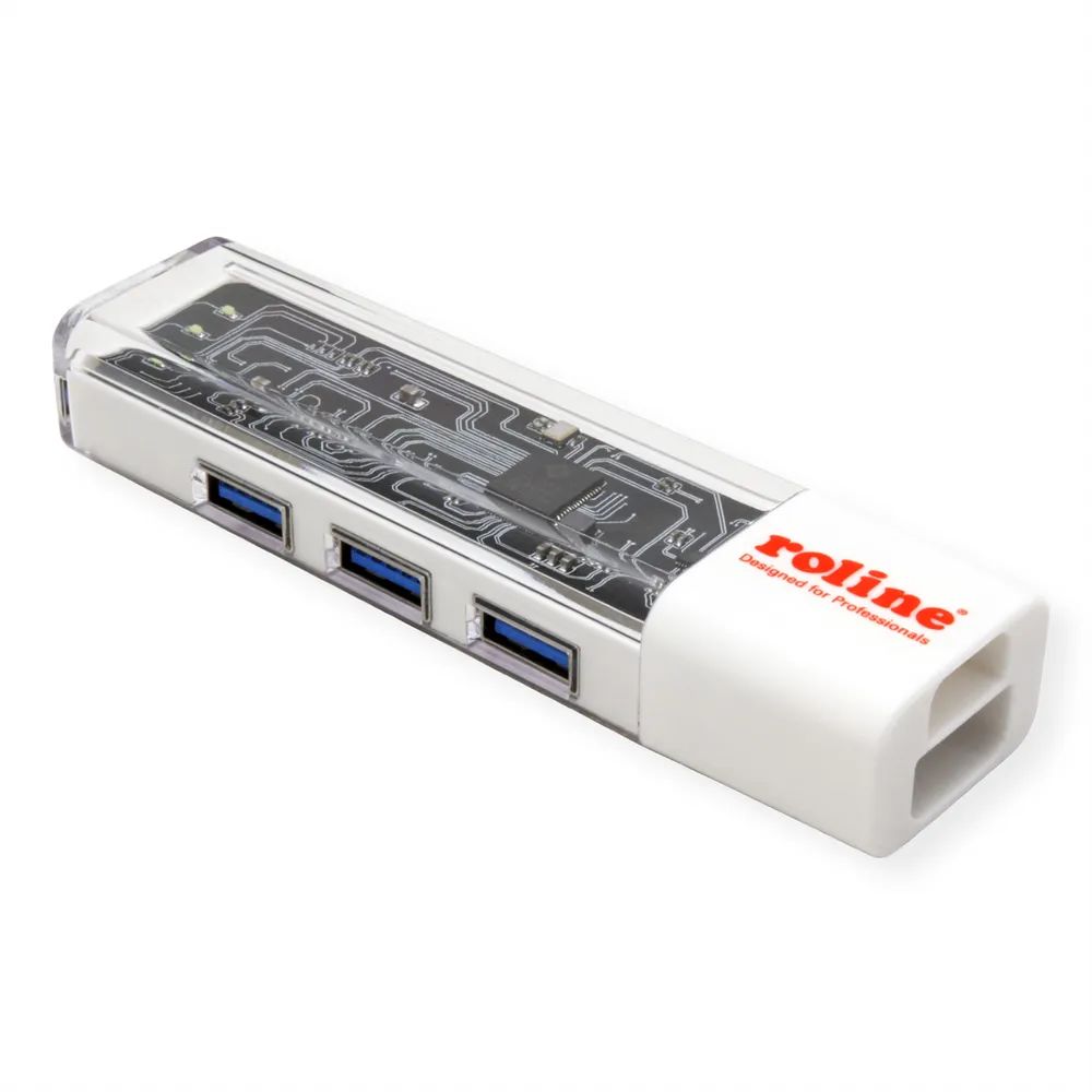 ROLINE USB3.2 Gen1 Hub 4x USB-A Typ A+C Kabel