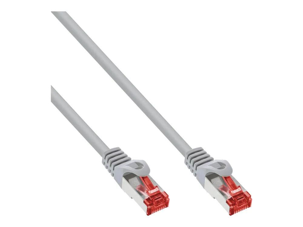 InLine Patchkabel - S/FTP (PiMf) - Cat.6 - 250MHz - PVC - Kupfer - grau - 0,425m