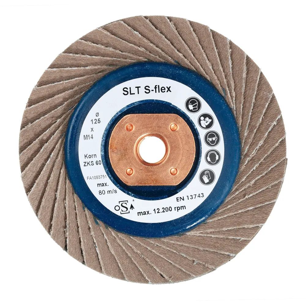 LUKAS Schleiflamellenteller SLTsflex Zirkonkorund ø 125 mm Korn 40