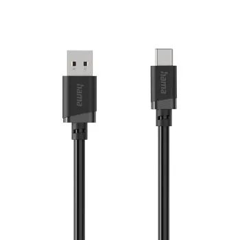 Hama Ladekabel, USB-A - USB-C, 3 m, Schwarz