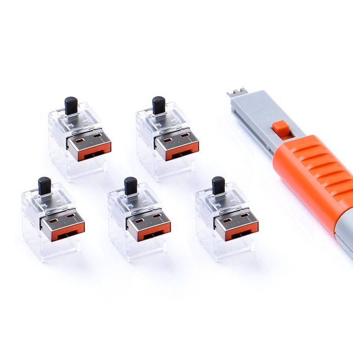 Smart Keeper Basic"LAN Cable" Lock orange 5 Stk.+Key