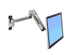 Ergotron LX HD - Befestigungskit (Erweiterungsadapter, VESA-Adapter, Steh-Sitz-Arm, Wandhalterung) - für LCD-Display - Polished Aluminum - Bildschirmgröße: bis zu 116,8 cm (bis zu 46 Zoll)