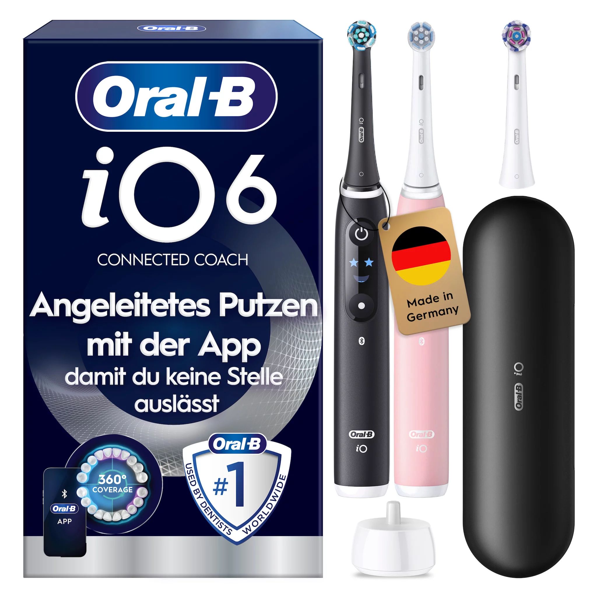 Oral-B iO Series 6 Black Lava/Pink Sand mit 2. Handstück JAS22
