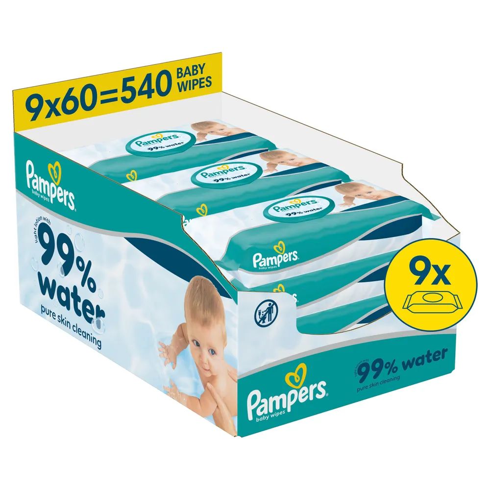 Pampers Feuchte Tücher 99% Water 9x