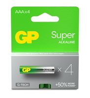 GP Battery 1x4 GP Super Alkaline 1.5V AAA Micro LR03 Rel. 03024AETA-B4