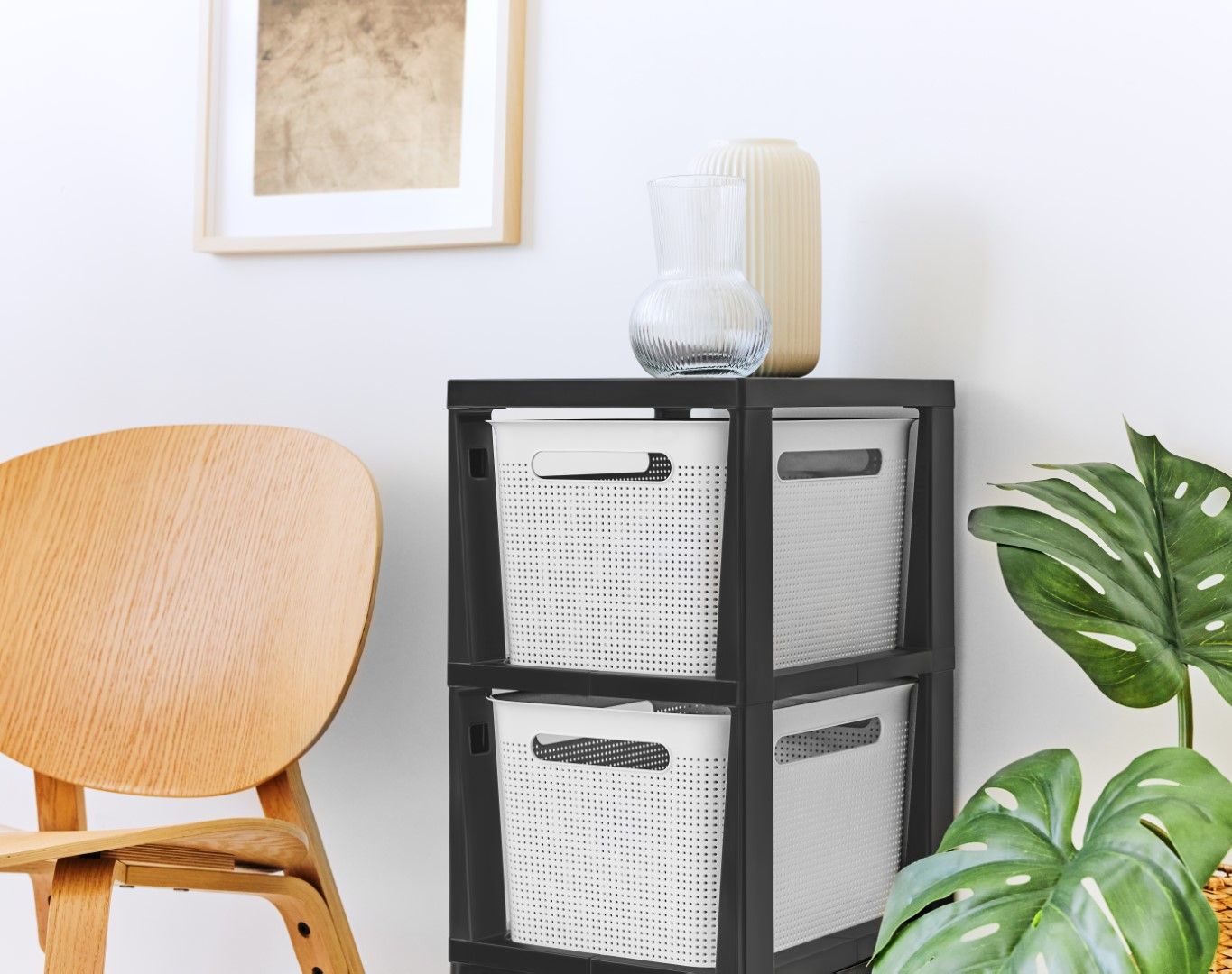 Rotho Tower 3 x 16 l BRISEN mit Rollen