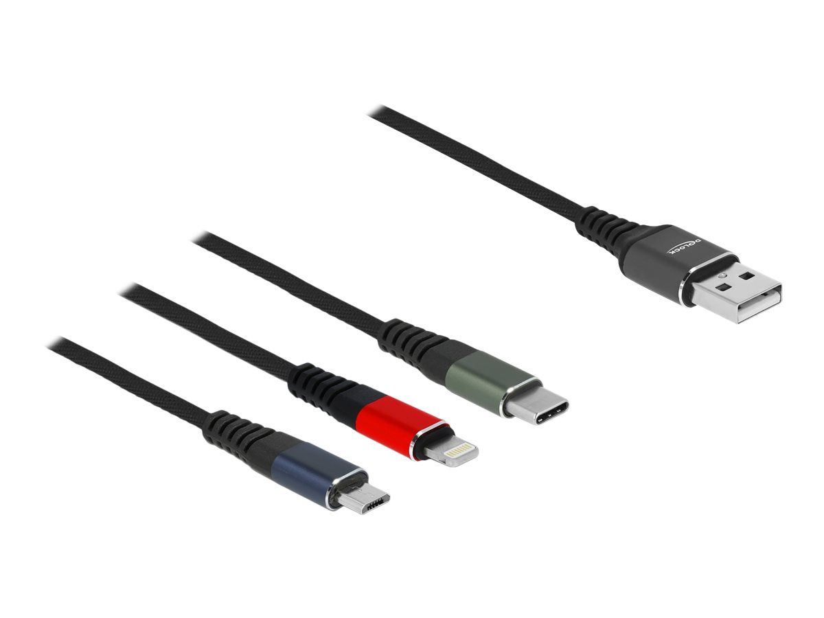 Delock Lightning-Kabel, nur zum Aufladen - USB männlich zu Micro-USB Typ B, Lightning, 24 pin USB-C männlich
