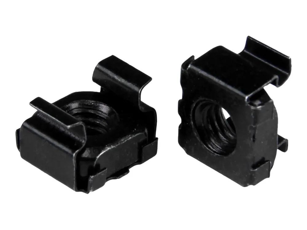 StarTech.com M5 Käfigmutter - 100er Pack - Schwarz - M5 Montagemutter für Server Rack und Serverschrank - Käfigmuttern - Schwarz (Packung mit 100)