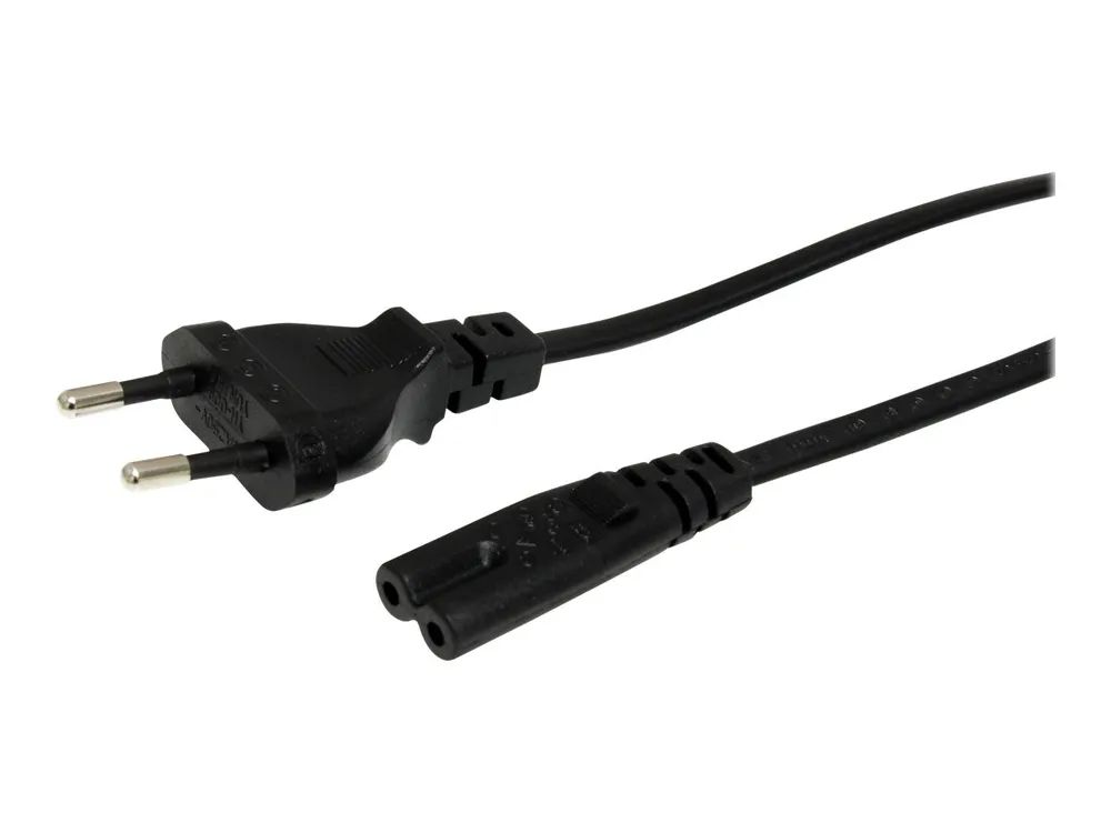 StarTech.com 1 m Laptop Ladekabel, EU Stecker auf C7, 2,5A 250V, 18AWG, Laptop Ersatzkabel, Drucker Stromkabel, Laptop Stromkabel/Netztkabel - UL gelistet (PXTNB2SEU1M)