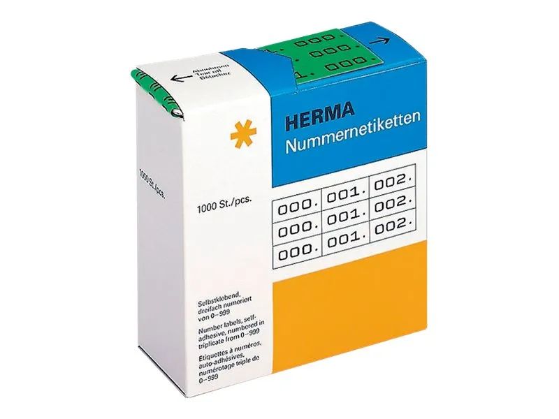 HERMA Schwarz, grün - 10 x 22 mm 3000 Etikett(en) (1000 Bogen x 3)
