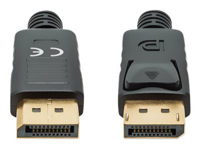 Manhattan DisplayPort 1.4 Cable, 8K@60hz, 1m, PVC Cable, Male to Male, With Latches, Fully Shielded, Black, Lifetime Warranty, Polybag - DisplayPort-Kabel - DisplayPort (M)