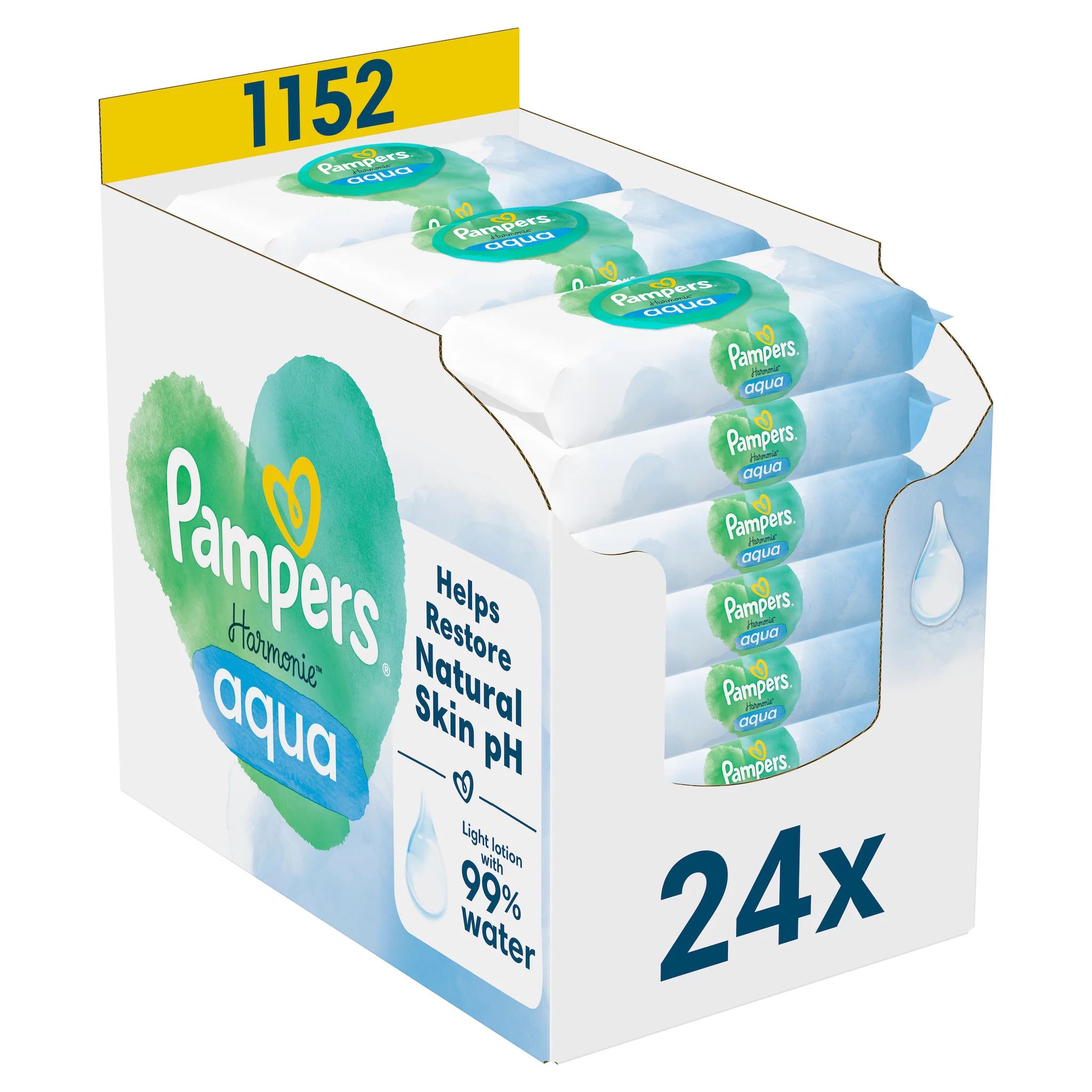 Pampers Feuchte Tücher Harmonie Aqua 24x