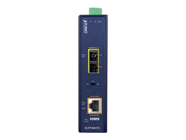 Planet IP30 Industrial/1000BAS to 100/Converter - Converter - Glasfaser (LWL)