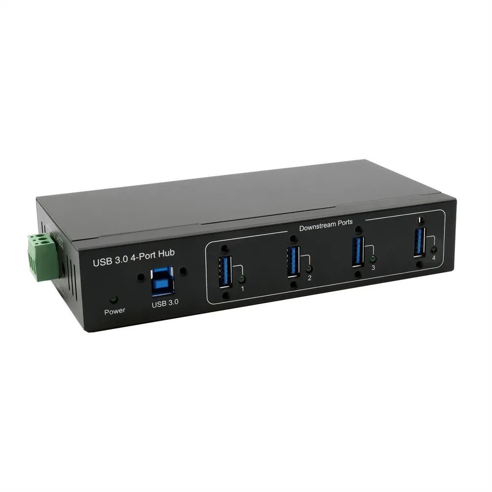 Exsys USB 3.2 Hub Gen1 inkl.USB Kab inkl.USB-Kabel Din-Rail-Kit VIA