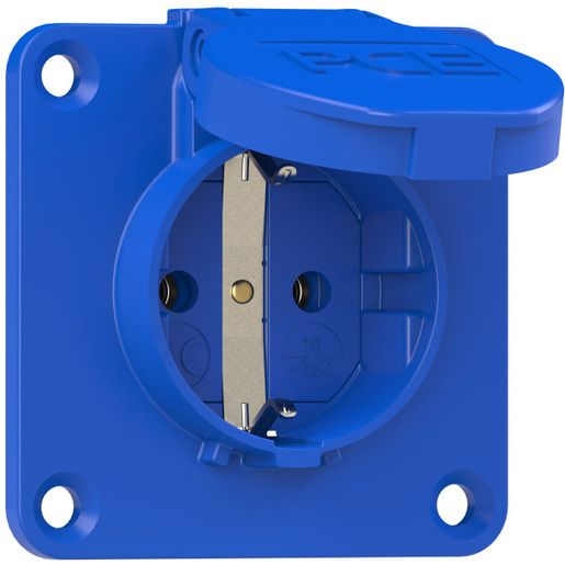PCE SCHUTZKONTAKTSTECKDOSE BLAU / 105-7B