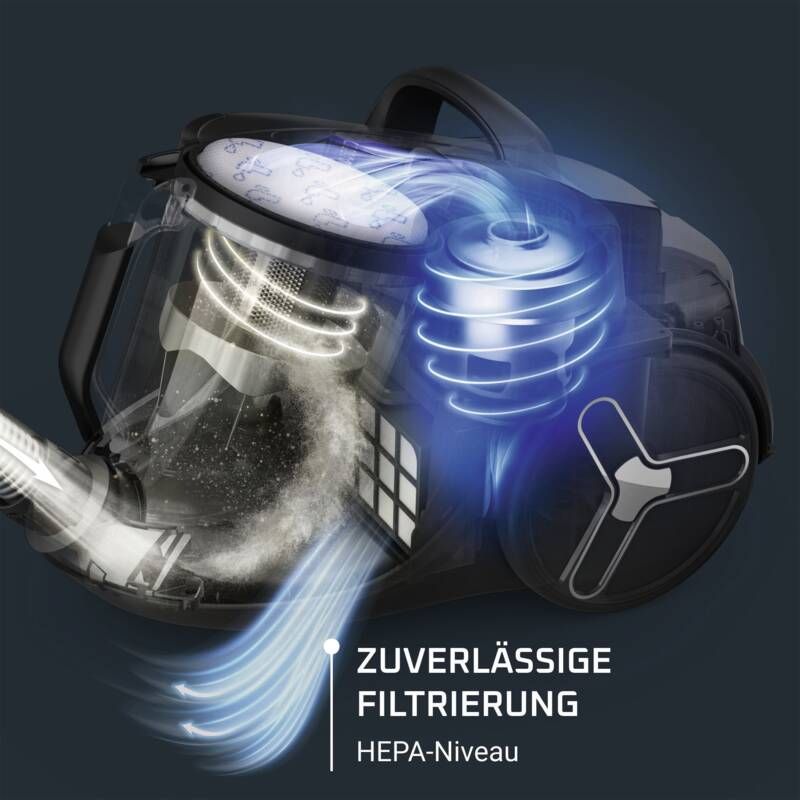 Rowenta RO7C36 G-FORCE CYCLONIC SILENCE Staubsauger - Black