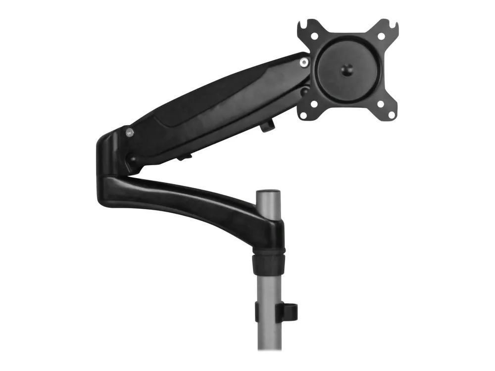StarTech.com Laptop Monitor Stand - Computer Monitor Stand - Full Motion Articulating - VESA Mount Monitor Desk Mount - Befestigungskit (Befestigung für Stange, Gummipad, Laptop-Ablage, Federarm, Schwenkarm, 4 Abstandshalter, Clip zur Kabelführung, S