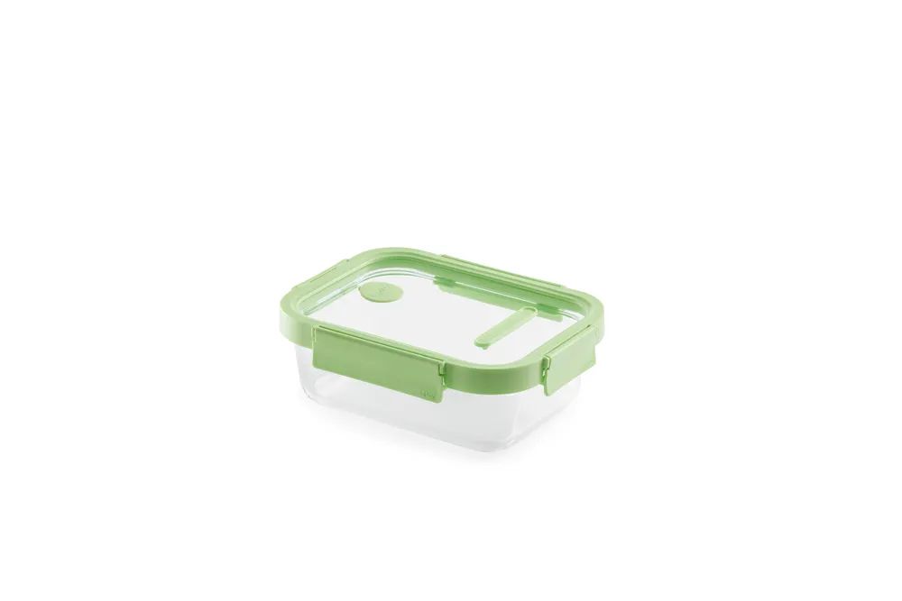 Lékué Rechteckiges Vorratsglas, 640 ml - Green