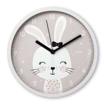 Hama Kinder-Wanduhr "Maui", ohne Ticken, für Kinderzimmer, analog, Ø 25 cm