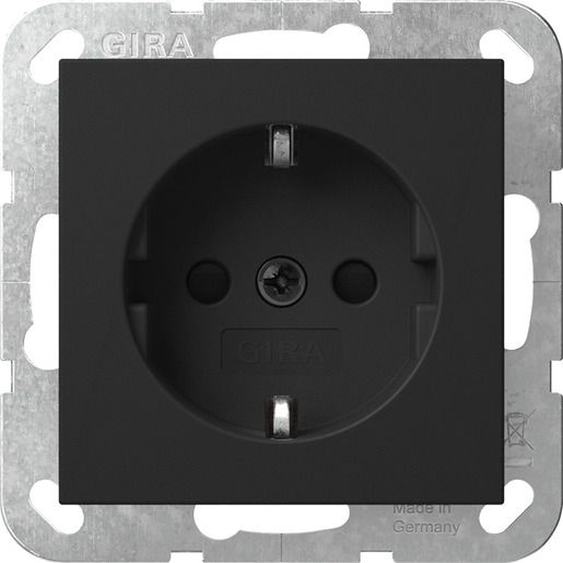 Gira SCHUKO STK SH SCHWARZ M / GIRA 4453005 SYSTEM 55 4453005