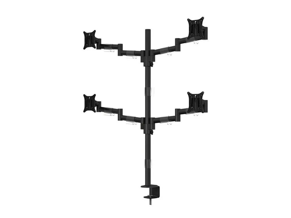 Hagor Multibrackets M VESA Deskmount Officeline Quad - Aufstellung - einstellbarer Arm - für 4 LCD-Anzeigen - Stahl - Schwarz - Bildschirmgröße: 38.1-76.2 cm (15"-30")