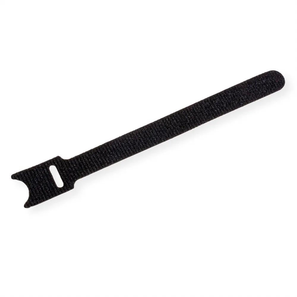 VALUE Klettbänder mit Lasche, 20Stk., schwarz, 15 cm