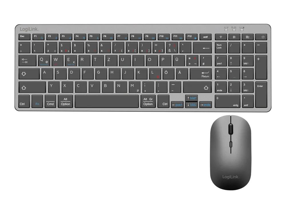 LogiLink Tastatur-und-Maus-Set - Dual-Modus
