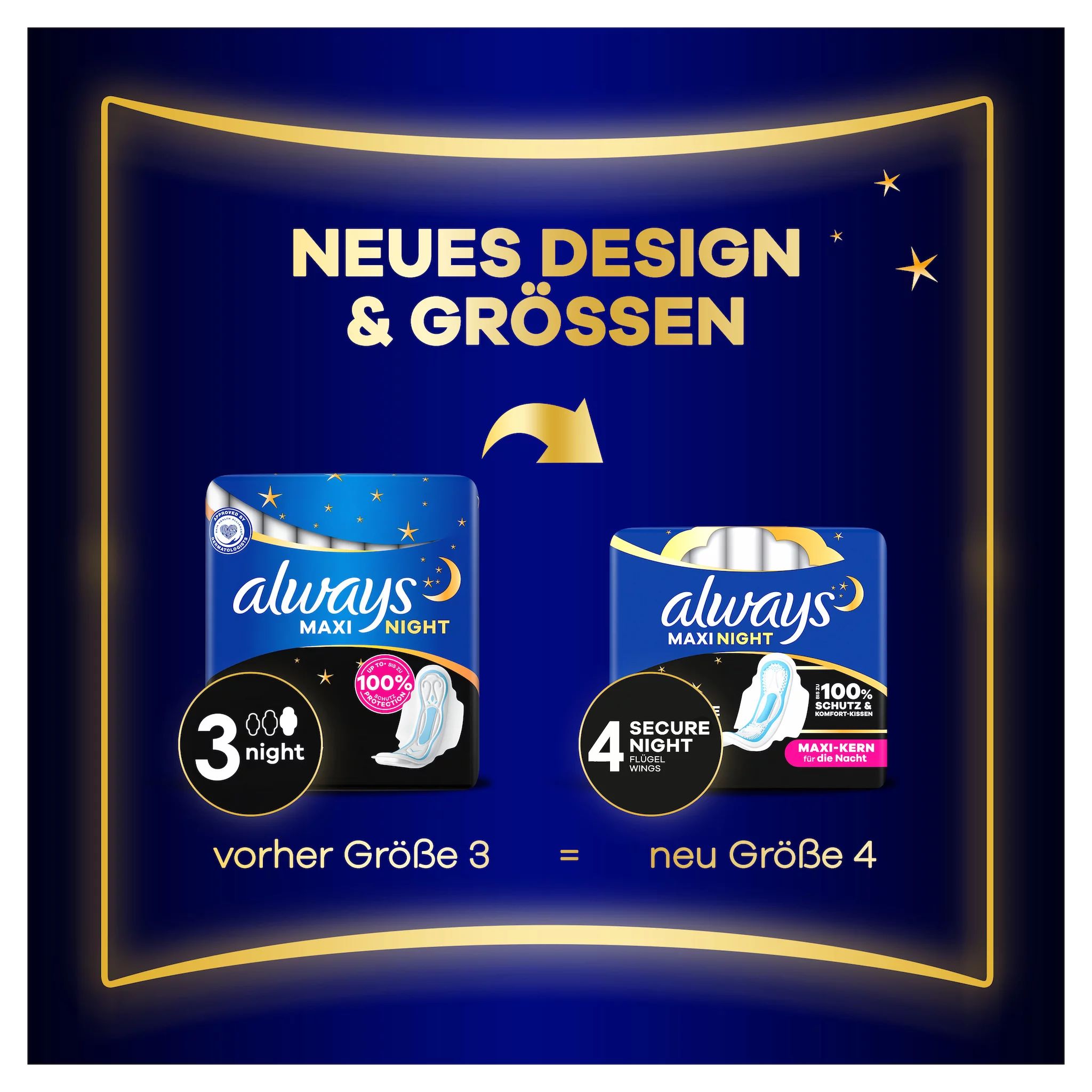always Maxi Binde Night mit Flügeln 