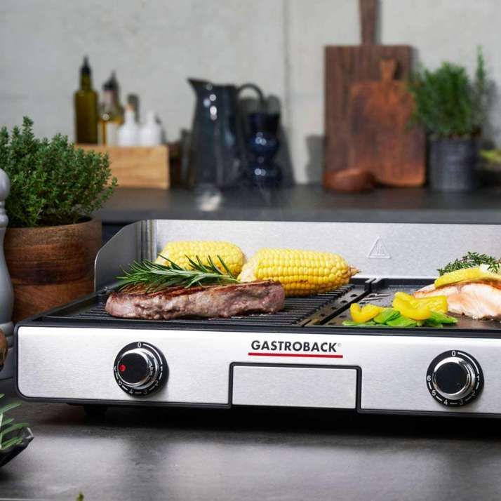 Gastroback Design Tischgrill Plancha & BBQ